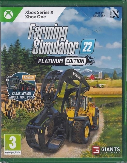 Farming Simulator 22 Platinum Edition - i Folie - XBOX Series X (AA Grade) (Genbrug)